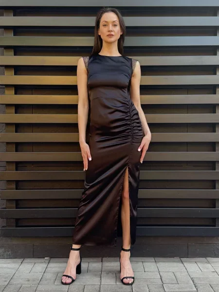 Сукня максі CAT ORANGE віскоза/поліамід чорний