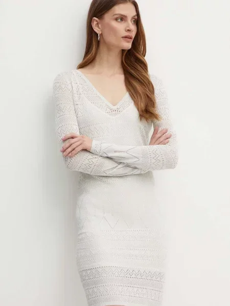 Рокля Marciano Guess HYDRA къса със стандартна кройка сиво