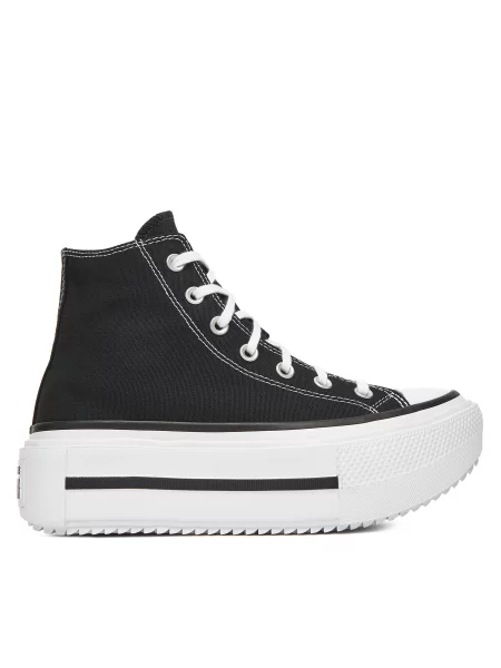 CONVERSE Visoke tenisice / bijela crna