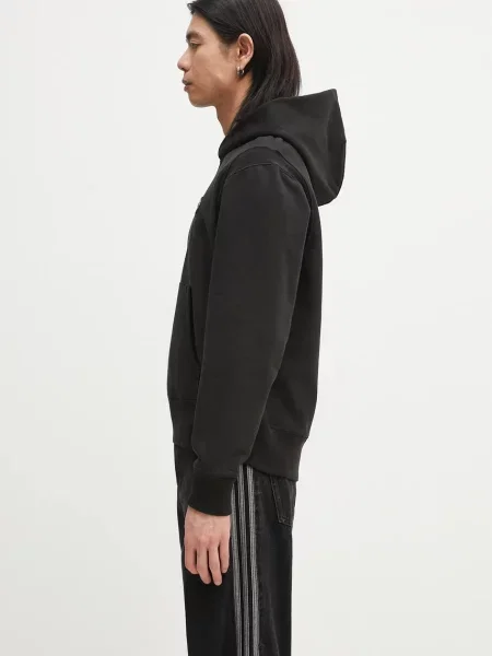 Свитер Kenzo в цветочек с капюшоном черный