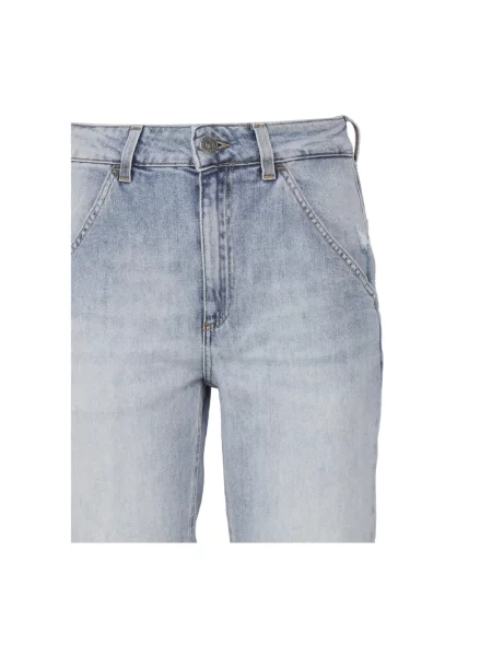 Jeansy straight leg Dondup niebieskie