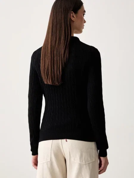 Gant sweter z bawełną czarny