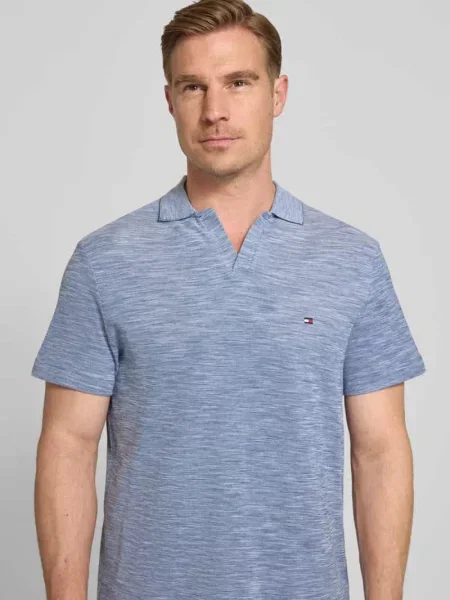 Koszulka polo z czystej bawełny o kroju regular fit Tommy Hilfiger niebieskie
