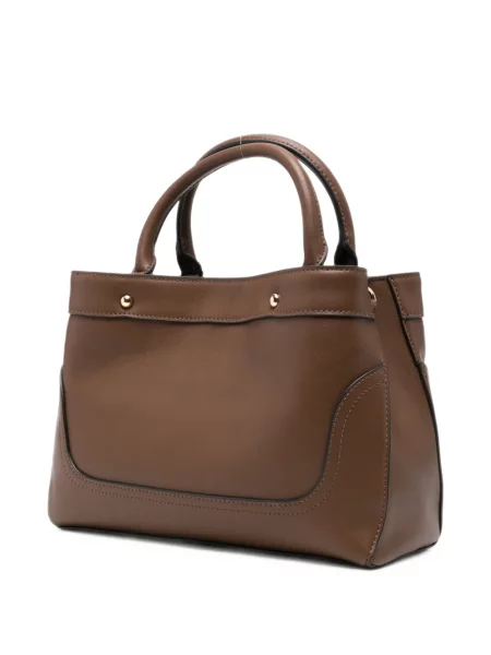 Geantă shopper Twinset cu autograf maro