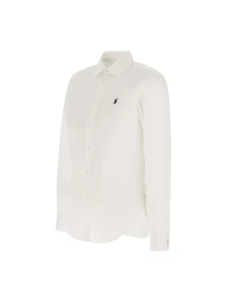 Długa koszula Polo Ralph Lauren z długim rękawem z twillu biała