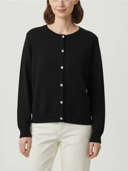 Кофта з декоративними ґудзиками чорний