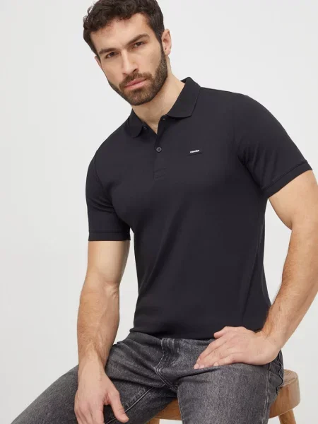 Polo tričko Calvin Klein černá