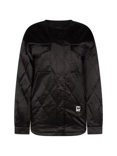 Matlasat geacă Dkny din satin negru