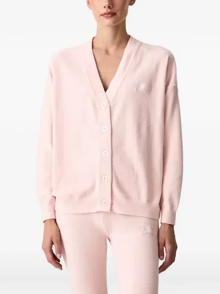 Cardigan Guess cu autograf roz
