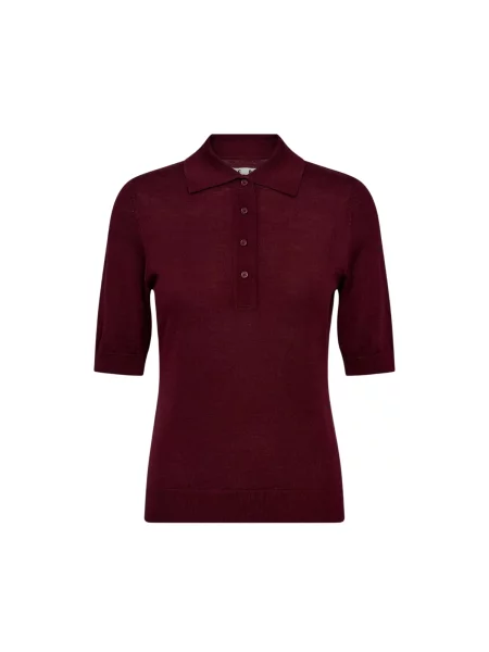 Ivy Copenhagen Tričko Essex červeň burgundská