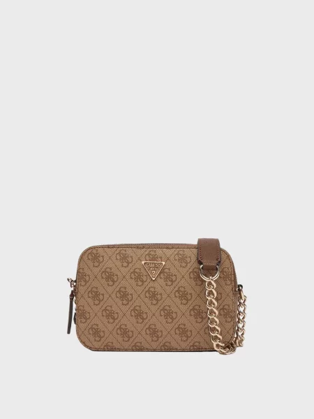 Сумка Guess з принтом бежева