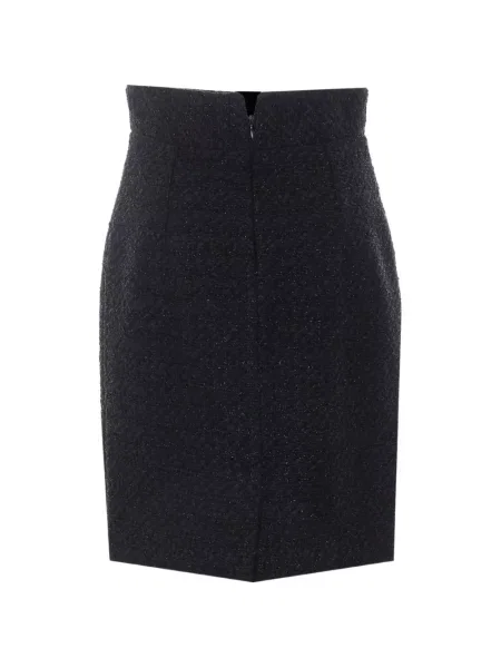 Fustă midi Tagliatore din tweed negru