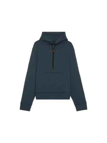 Bluza z kapturem On Running z kapturem do biegania niebieska