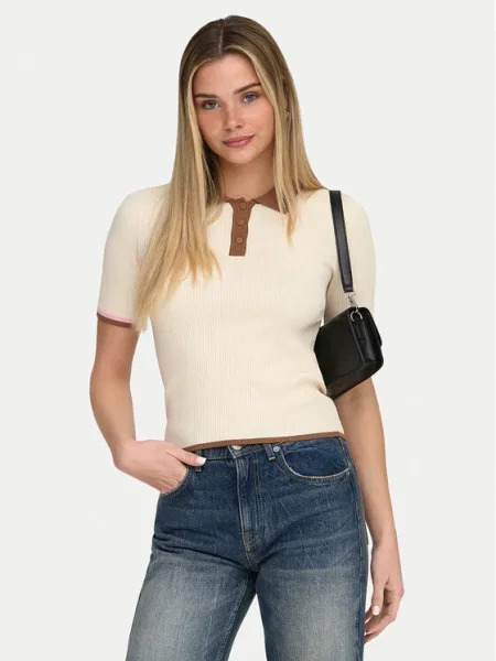ONLY Tricou polo Meddi bej