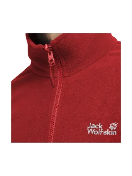 Pánska fleecová mikina Jack Wolfskin Taunus Full Zip siren red červená