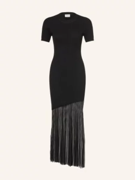 Claudie Pierlot Sukienka Z Mieszanki Materiałów schwarz czarna