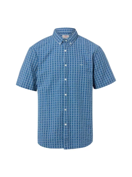 Levi's koszulka z krótkim rękawem Mężczyźni Comfort Fit w kratkę S niebieski