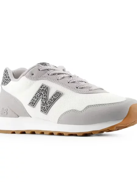 Top New Balance din piele de căprioară alb