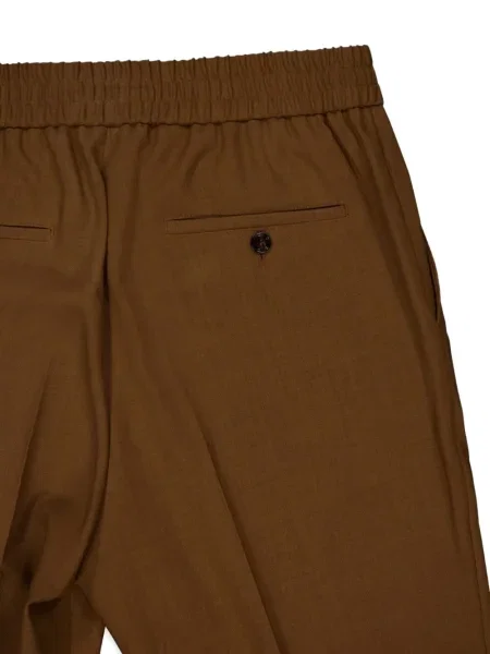Pantaloni Ami Paris de lână maro