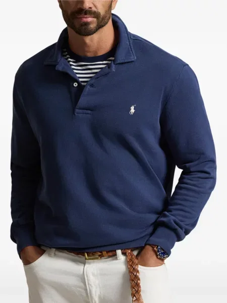 Флийс дълго с яка суитчър Polo Ralph Lauren сиво