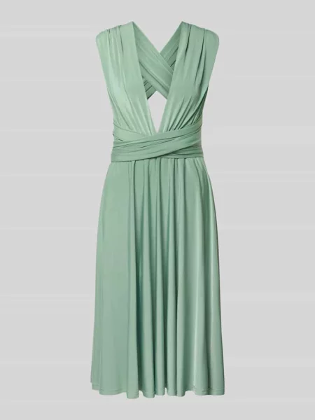 Sukienka koktajlowa do kolan z głębokim dekoltem w serek Rose Avenue