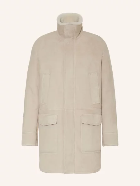 Arma Płaszcz Skórzany Mano Ze Skóry Jagnięcej weiss