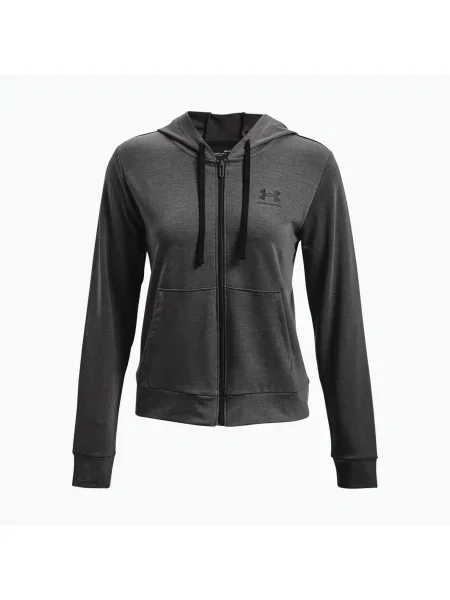 Under Armour дамски суитшърт за тренировки Rival Terry Full Zip Hoodie сив