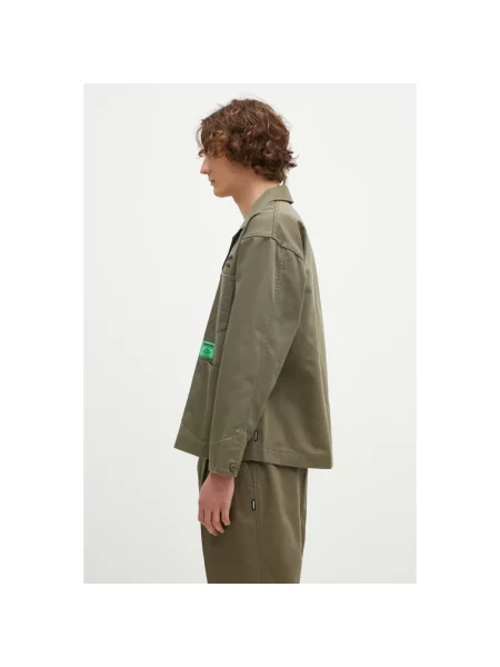 NEIGHBORHOOD kurtka NEIGHBORHOOD X Dickies . Coverall Jacket przejściowa zielony