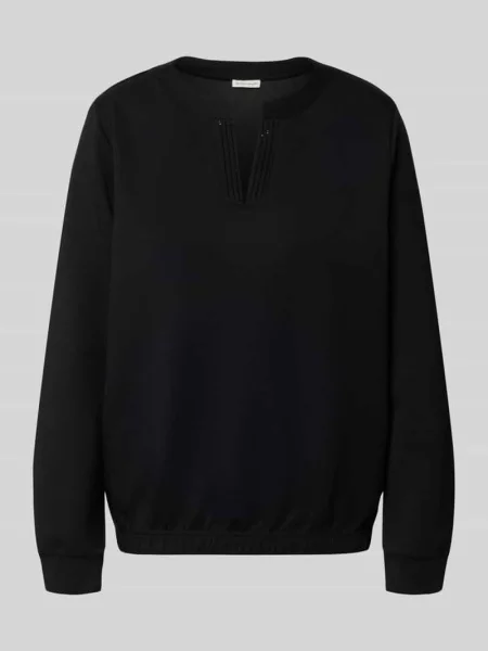 Bluza w kroju regular fit z dodatkiem Tom Tailor czarna