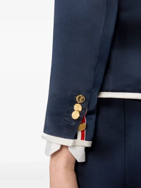 Sacou Thom Browne din satin albastru
