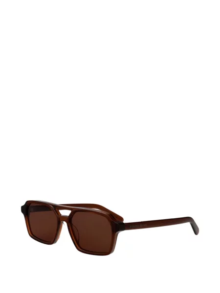 Ochelari de soare Maison Margiela cu imprimeu geometric maro