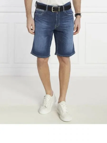 Replay Pantaloni scurți | Straight fit | denim albastru