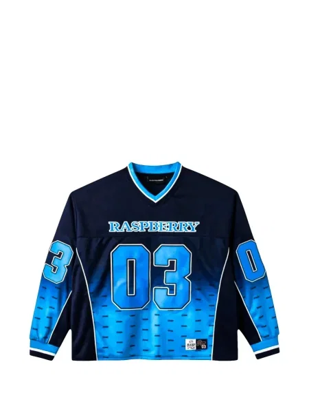 Тениска Gv Gallery с V-образно деколте синьо