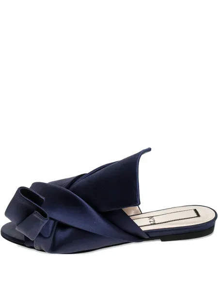 Sandale N°21 din satin albastru