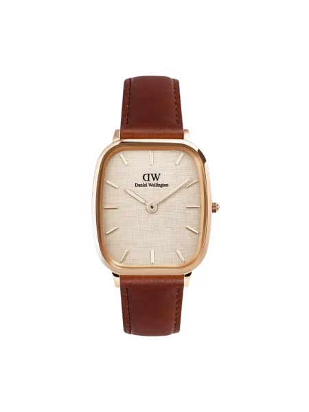 Daniel Wellington zegarek brązowy żółty