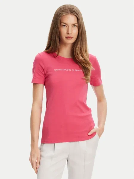 Тениска United Colors Of Benetton розово