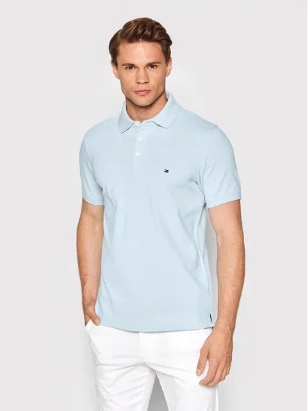 Tommy Hilfiger Polo Błękitny niebieska