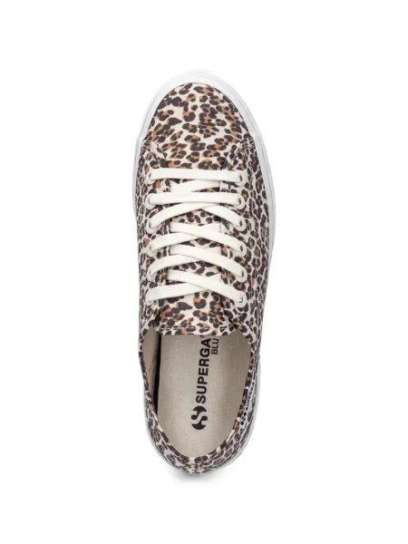 Sneakerși Superga cu imagine cu model leopard