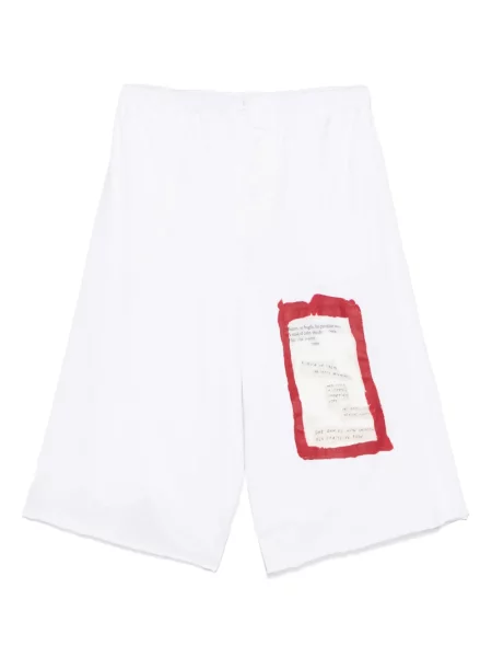 Pantaloni Marni cu imagine alb