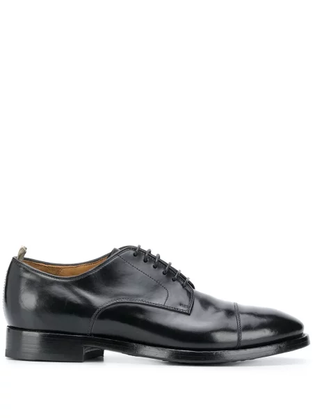 Pantofi derby Officine Creative cu șireturi din dantelă negru