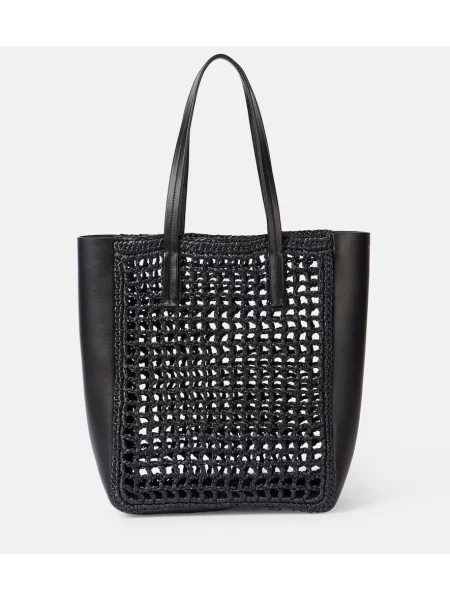 Geanta de piele Khaite din piele negru