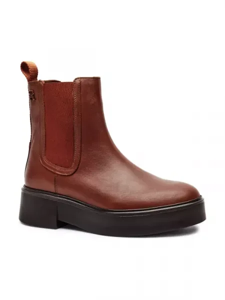 Tommy Hilfiger De piele ghete chelsea CHELSEA maro