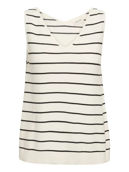 Cream Pulover Sillar negru / natural alb