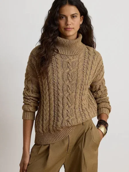Lauren Ralph Lauren pulover pentru femei din maro