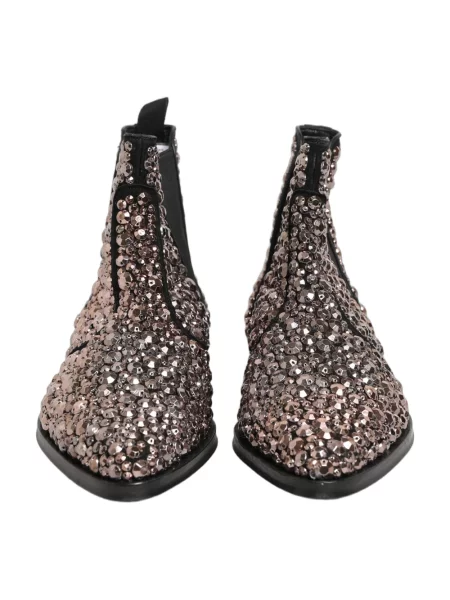Sztyblety Dolce And Gabbana skórzane szare