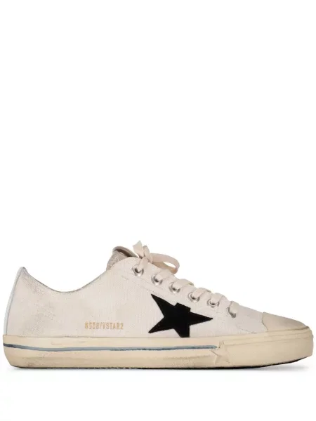 Sneakerși Golden Goose V-Star zdrențuiți alb