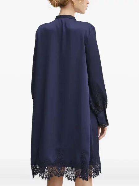Rochie midi Bruuns Bazaar din dantelă până la genunchi de costum albastru