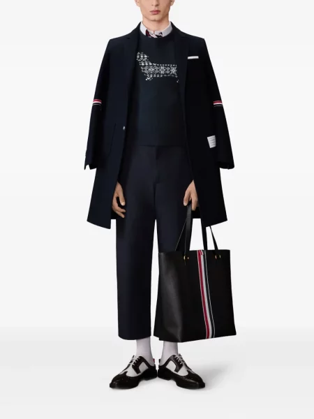 Pulover Thom Browne cu dungi albastru