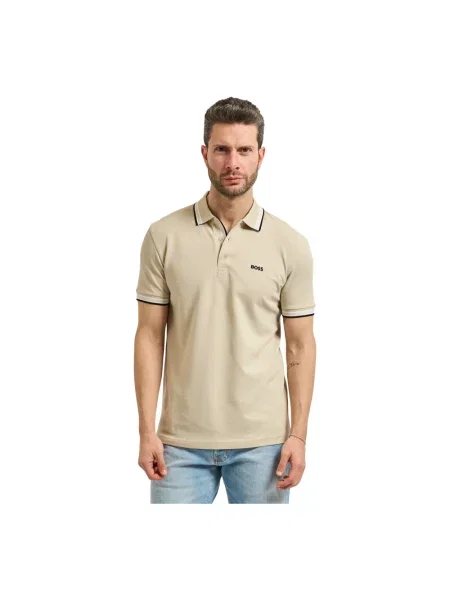 Koszulka polo o kroju regular fit z czystej bawełny model „PADDY” Boss Green beżowa