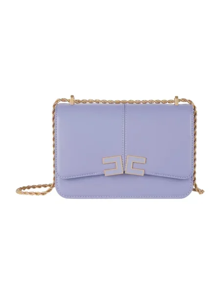 Torebka Elisabetta Franchi z logo fioletowa